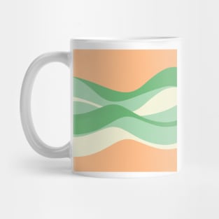 Retro Landscape - Green Orange Mug